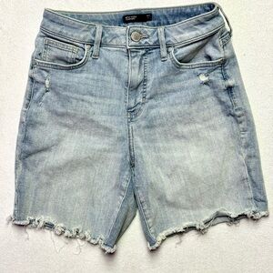 Simply Vera Vera Wang Light Blue Distressed Denim Shorts